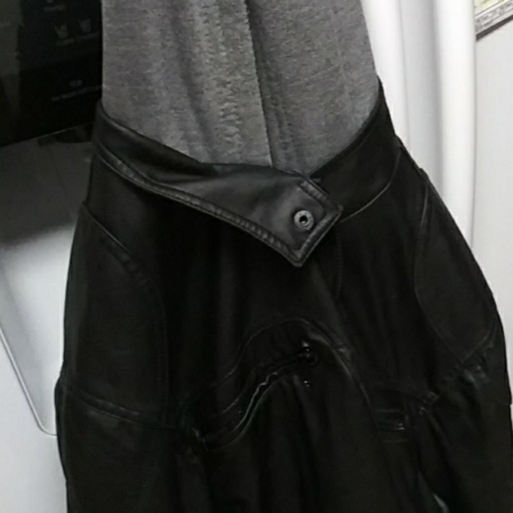Black leather jacket